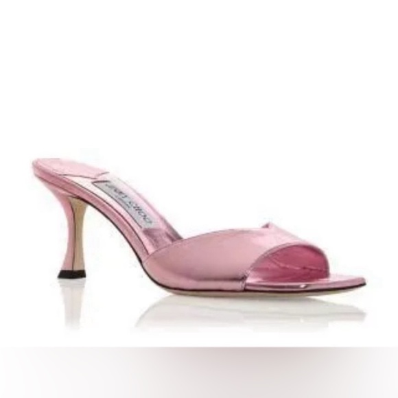 NWT Jimmy Choo Skye 70 Leather Sandal Metallic Pink Heels - Picture 7 of 7